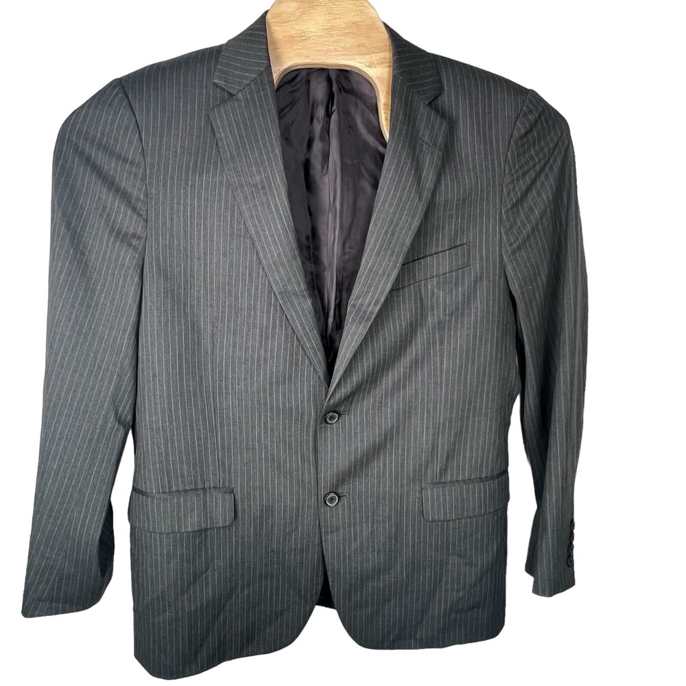 Brooks Brothers 346 Fitzgerald Fit‎ Men 44R Pinstriped Wool Sport Coat Jacket